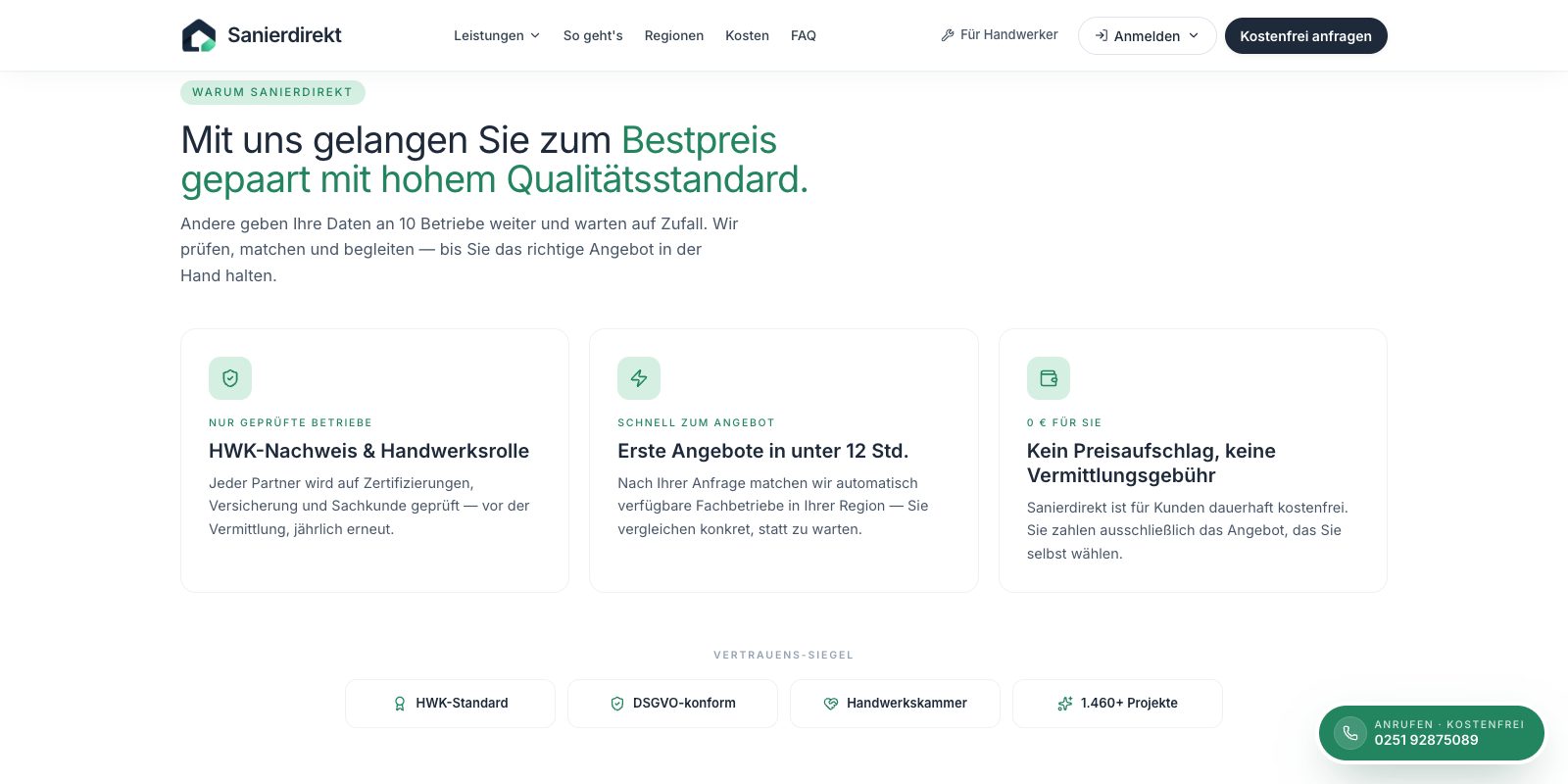 Bestpreis-Versprechen mit Qualitätsstandard — Vertrauen als Conversion-Hebel